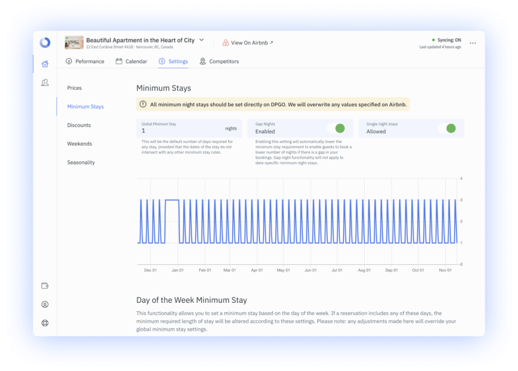 DPGO minimum stays