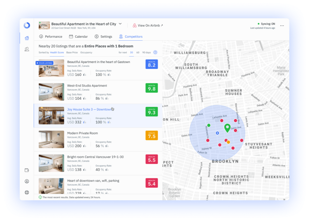 DPGO area of map. Property managers use market trends. Best dynamic pricing tool