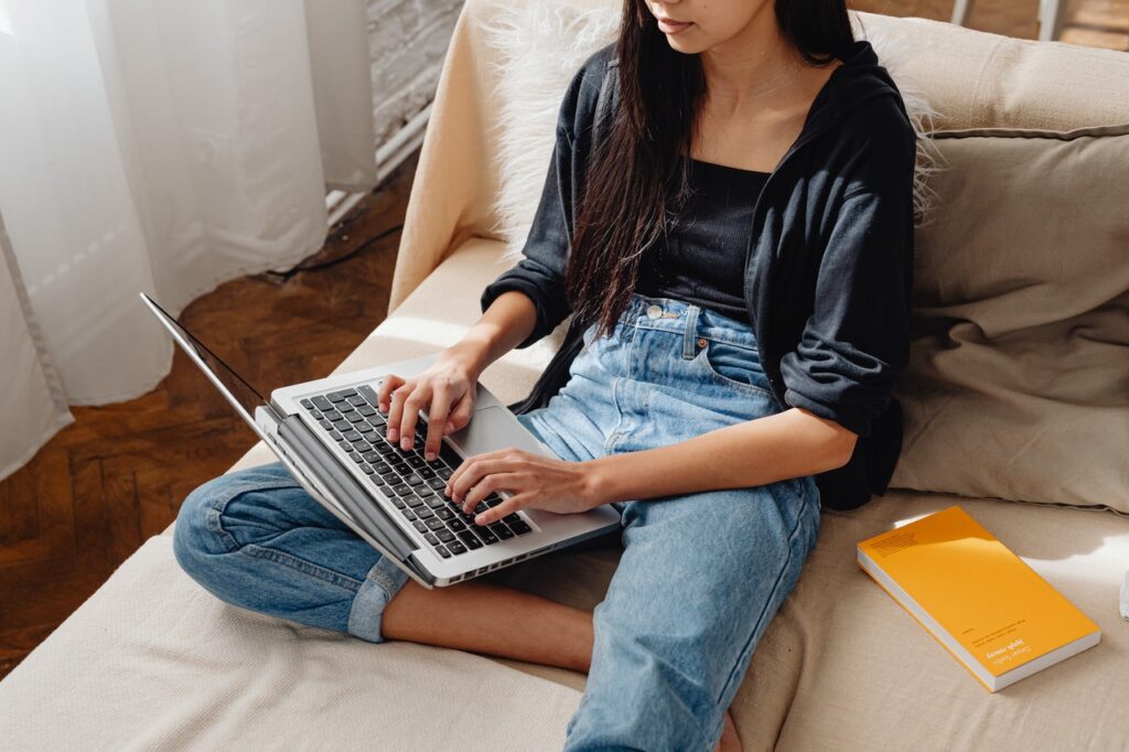 Girl with notebook