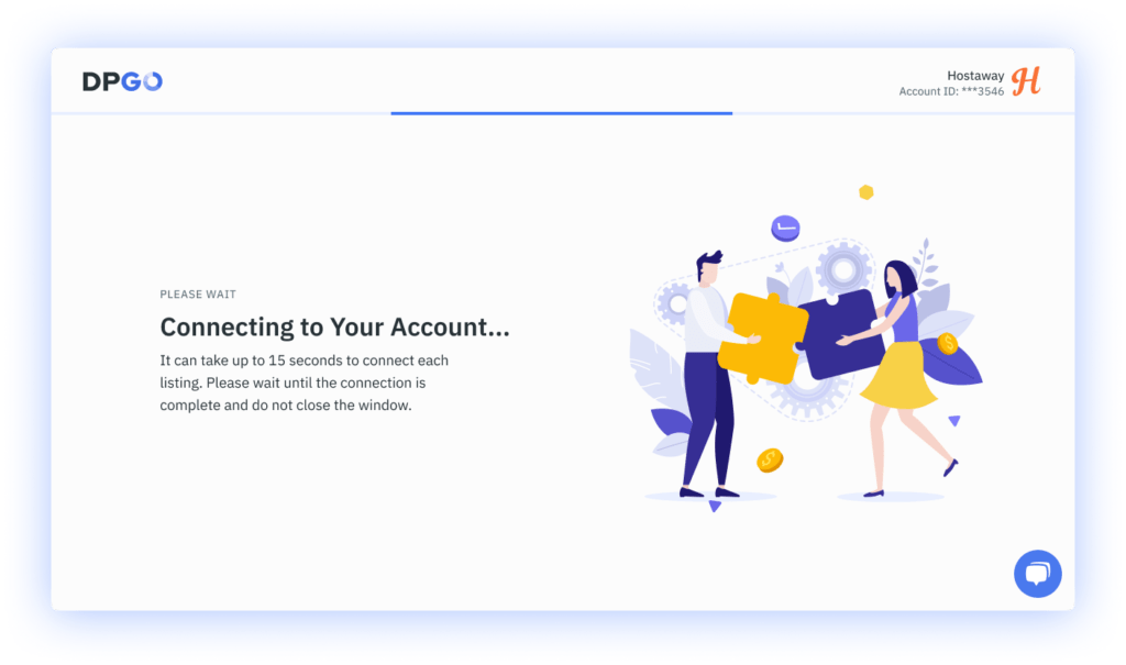 Account connection process